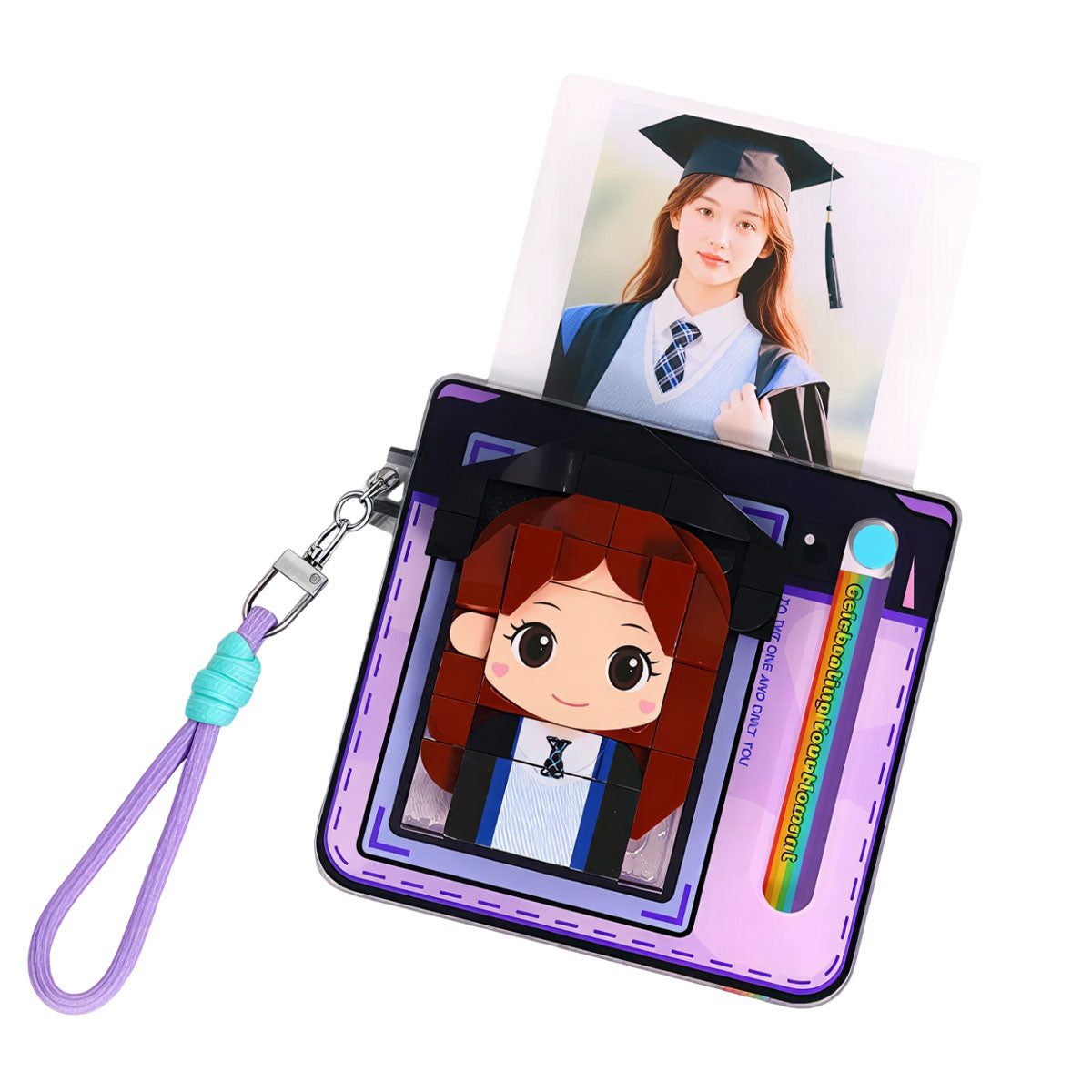 Personalized brick figure fridge magnet made from photo – unique custom gift