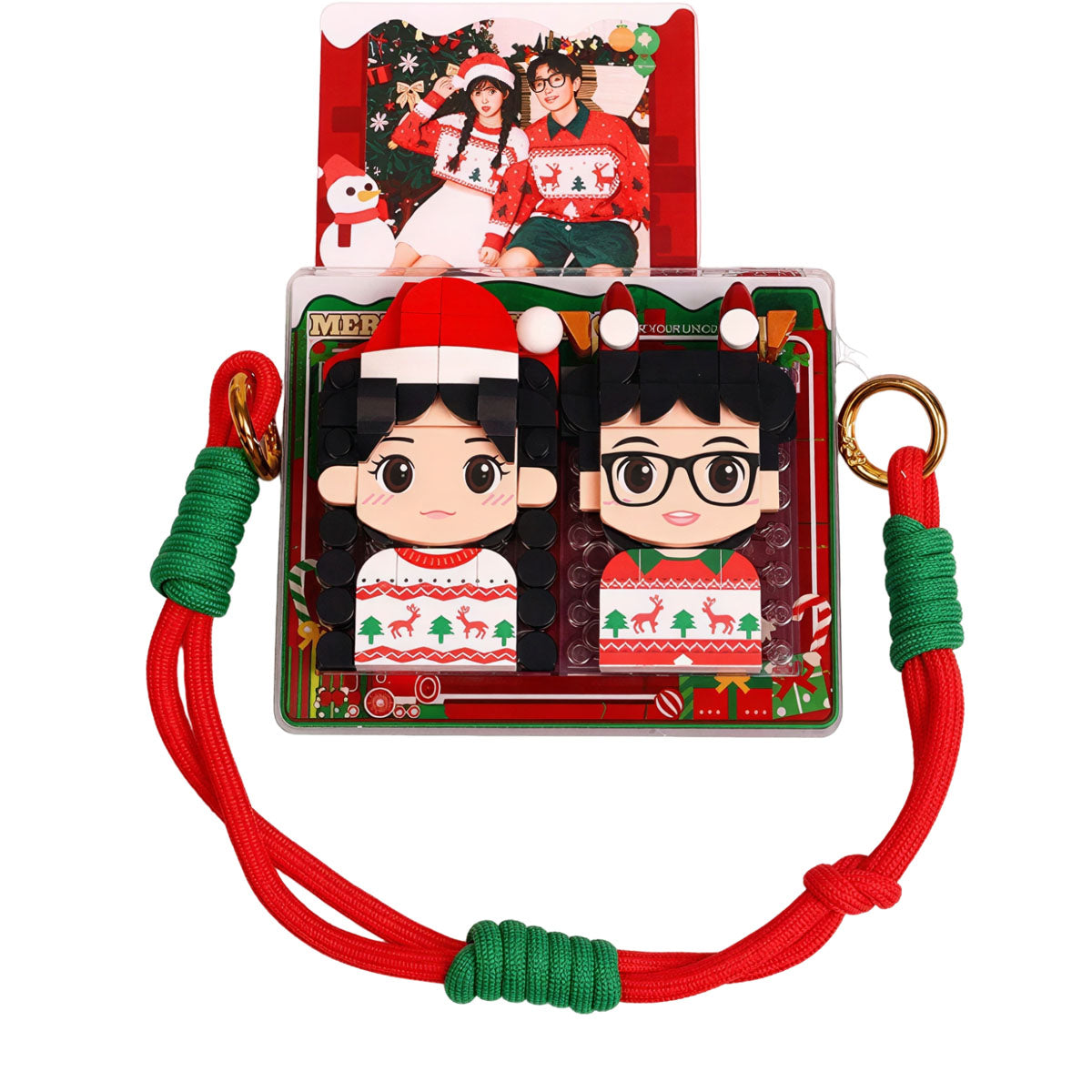 Personalized fridge magnet building block figure – unique custom gift from photo