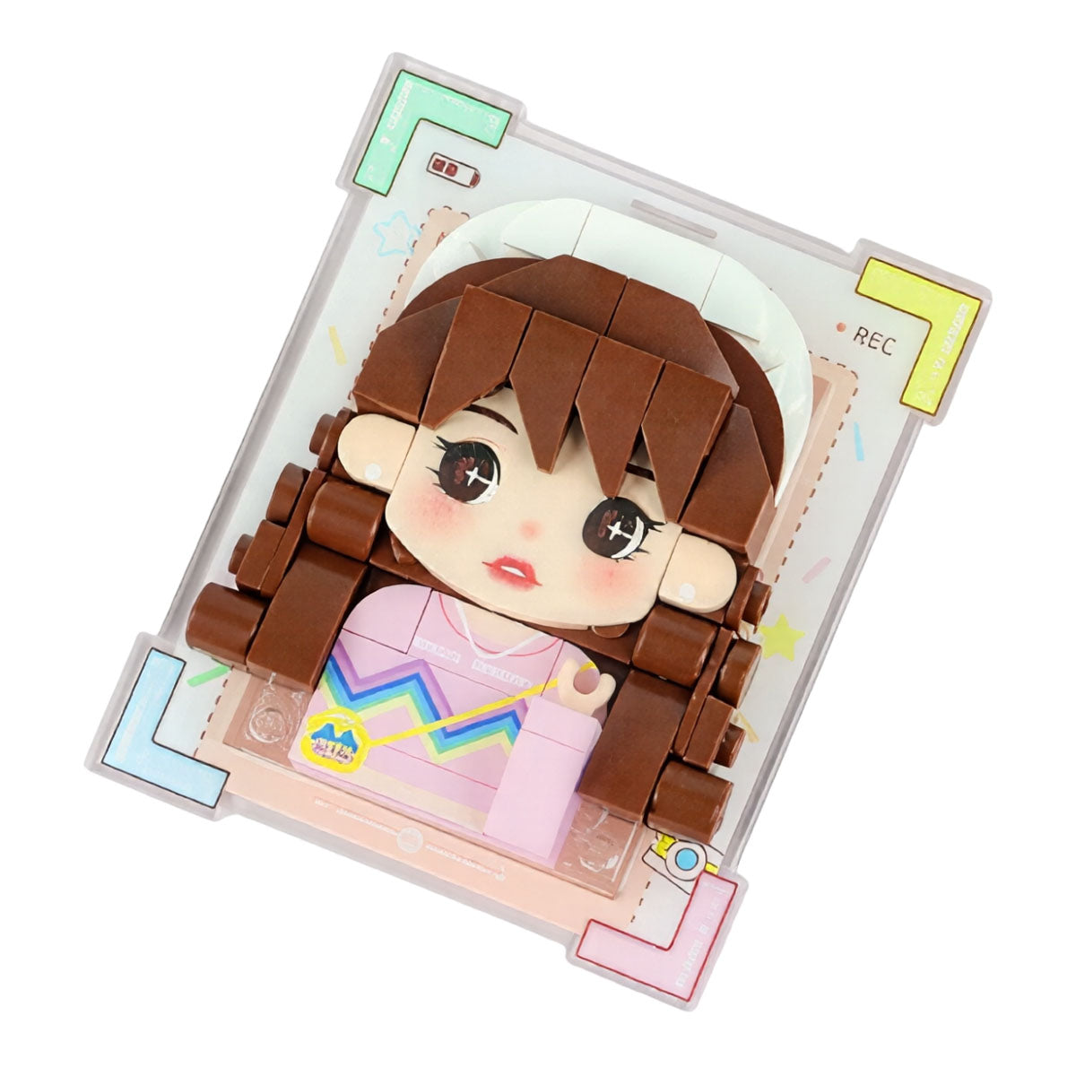 Personalized building block fridge magnet from photo – fun custom gift for any occasion