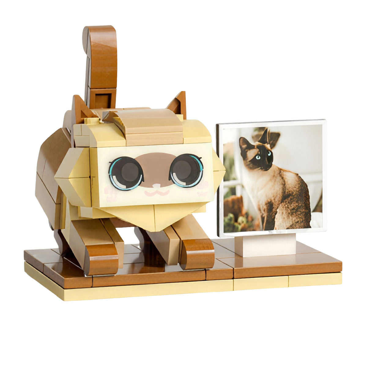 Personalized cat brick figurine from photo – unique custom gift for cat owners