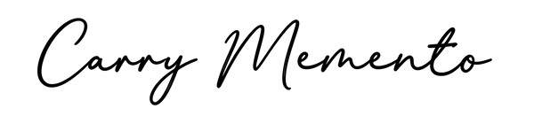 Elegant black handwritten logo text on transparent background for keepsake store