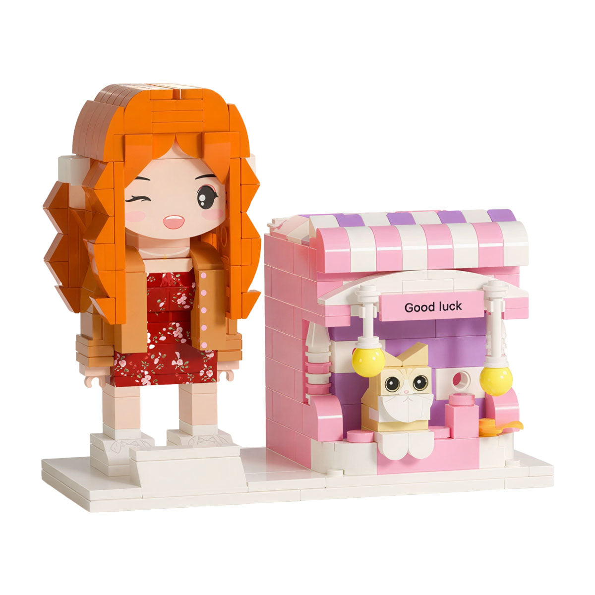 Personalized brick figure pencil holder made from photo – unique custom coworker birthday gift